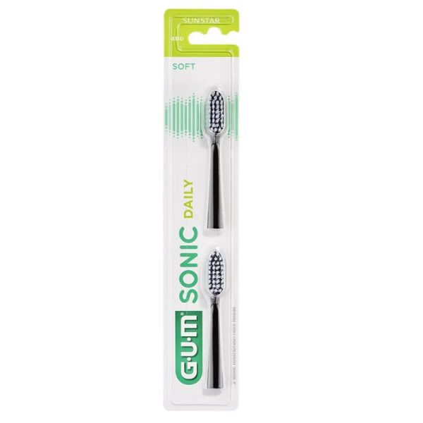 Gum Sonic Daily Noir 4110 recharges brosse à dents électrique