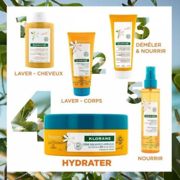 Klorane Monoi et Tamanu Bio crème après soleil 200ml