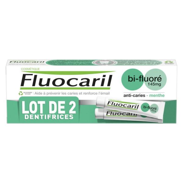 Fluocaril dentifrice bi-fluoré pâte menthe 2x75ml