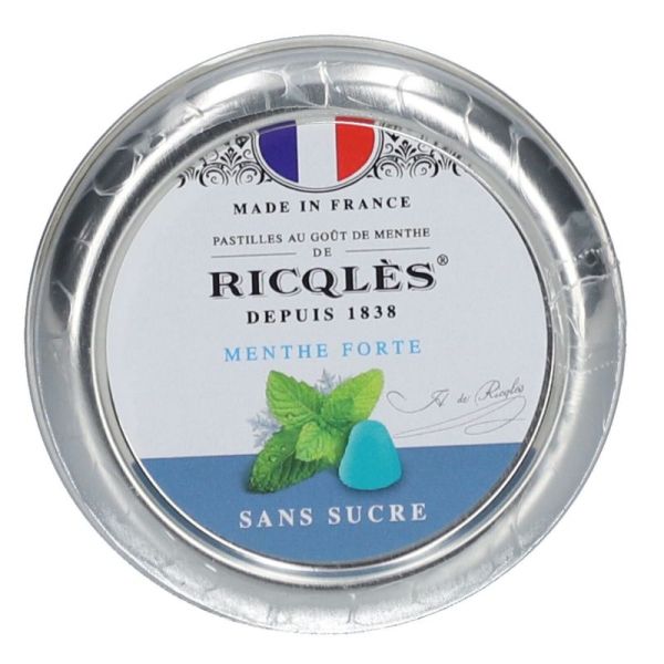 Ricqles pastilles menthe sans sucres boîte 45g