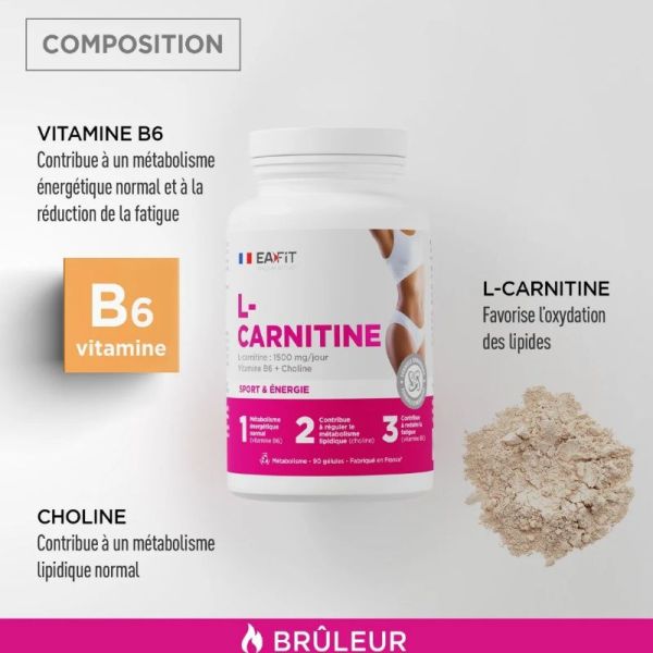 Eafit L-carnitine 1500 mg 90 gélules
