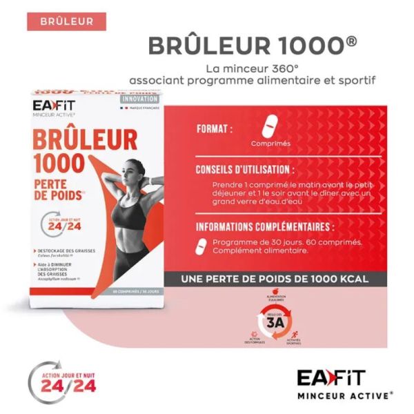 Eafit Brûleur 1000 perte de poids 60 comprimés