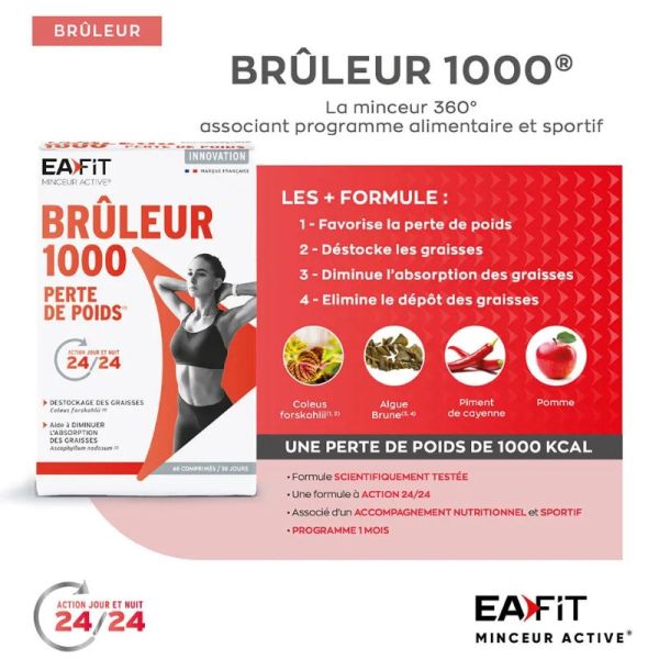 Eafit Brûleur 1000 perte de poids 60 comprimés