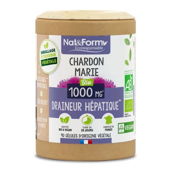 Nat&Form Écoresponsable Chardon Marie 90 gélules végétales