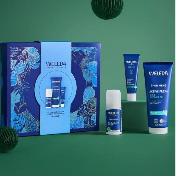 Weleda Homme coffret déodorant, douche et crème hydratante