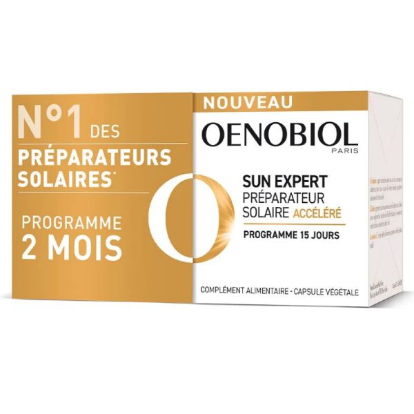 Oenobiol Sun Expert préparation solaire accélérée 2x15 capsules