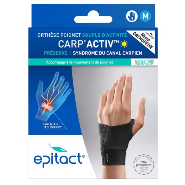 Epitact Carp'Activ Orthèse poignet souple d'activité main droite taille M