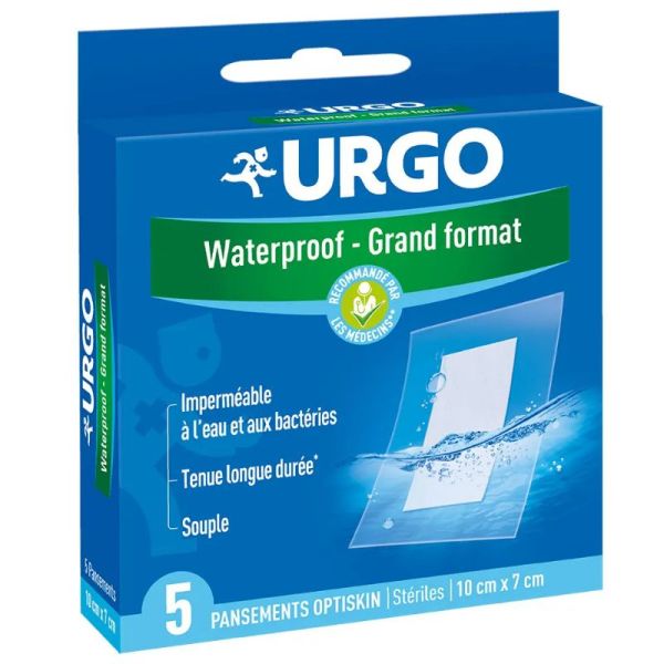 Urgo pansements Optiskin waterproof grand format 5 pansements