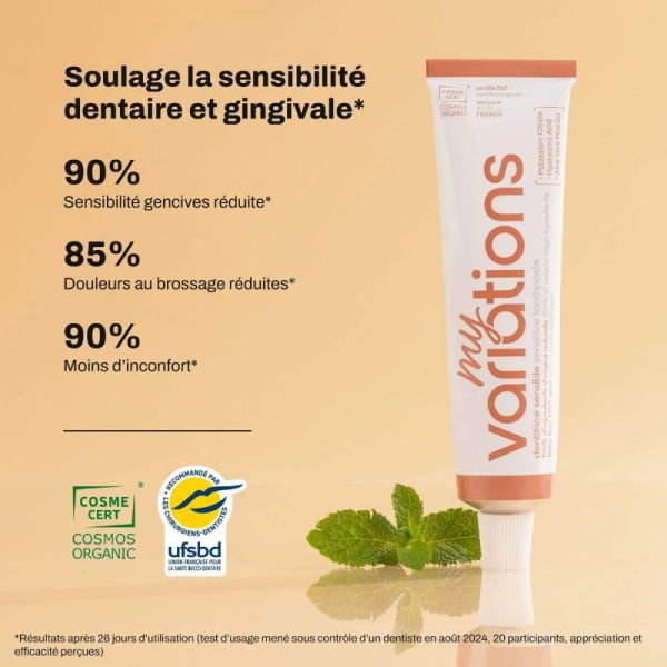 MyVariations dentifrice sensible Bio 75ml