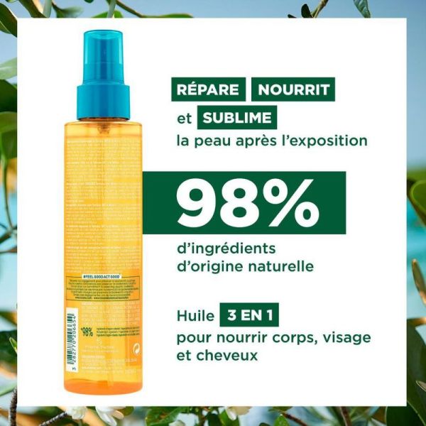 Klorane Monoi et Tamanu Bio huile réparatrice après-soleil 150ml