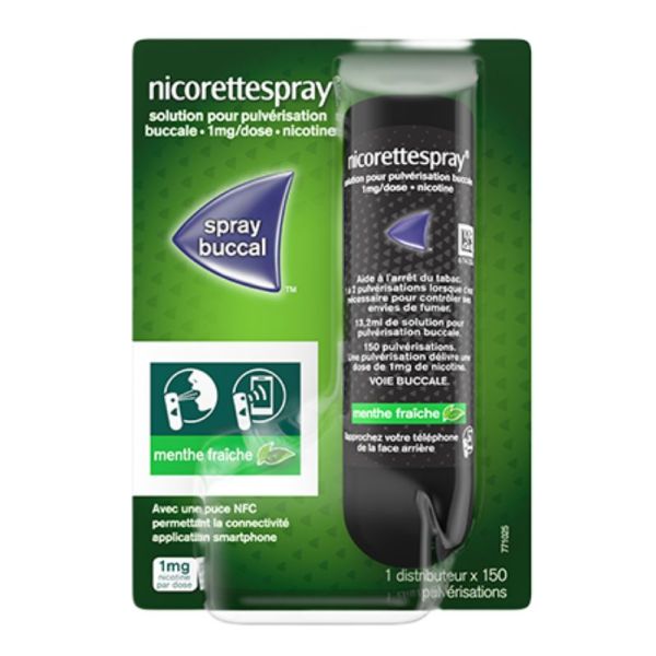 Nicorette spray 1mg Menthe Fraîche Spray Buccal 1 spray de 13,2ml