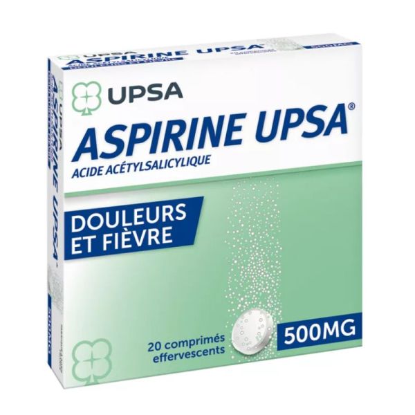 UPSA Aspirine 500 mg 20 comprimés effervescents