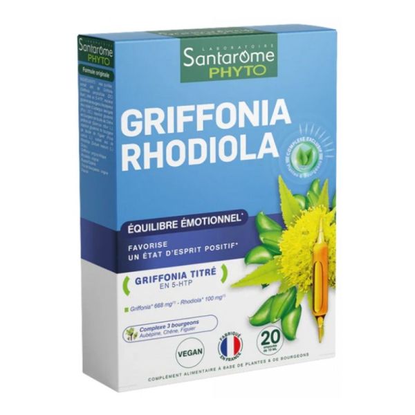 Santarome Griffonia Rhodiola 20 Ampoules
