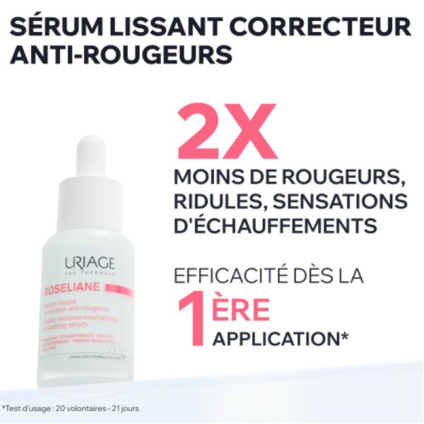Uriage Roséliane sérum lissant orrecteur anti-rougeurs 30ml