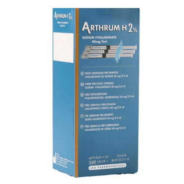 Arthrum H 2% 40 mg/2 ml solution injectable 3 seringues
