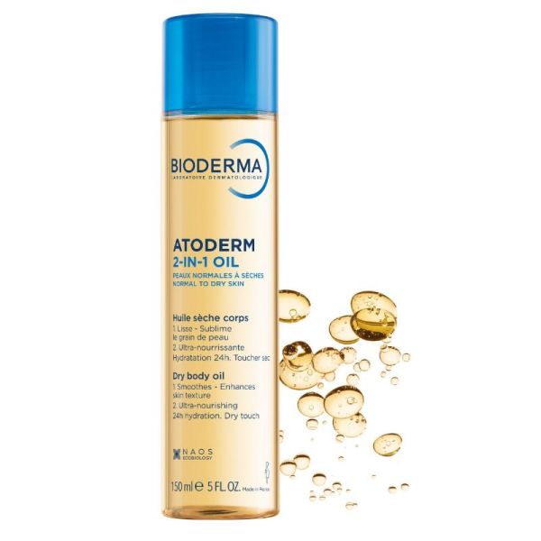Bioderma Atoderm 2-in-1 Oil huile sèche corps 150ml