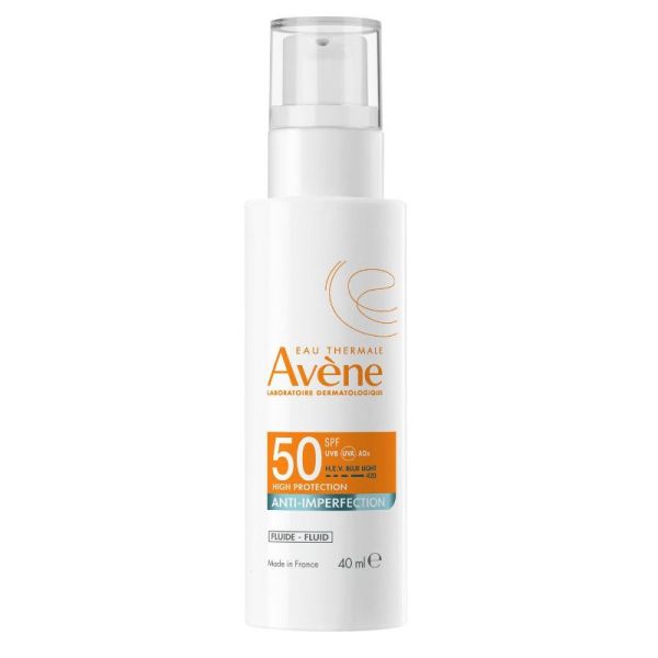 Avène crème solaire fluide anti imperfections SPF50 40ml