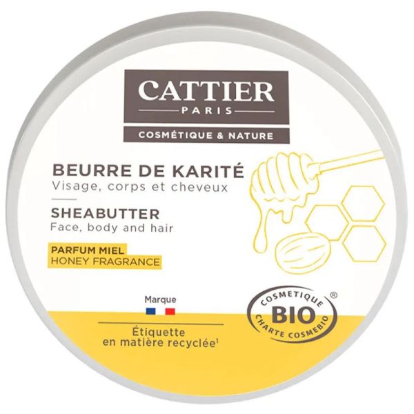 Cattier Beurre de karité parfum miel bio 100 g