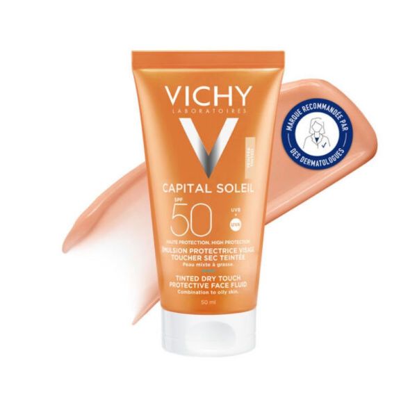 Vichy Capital Soleil BB émulsion toucher sec teintée SPF50 50 ml