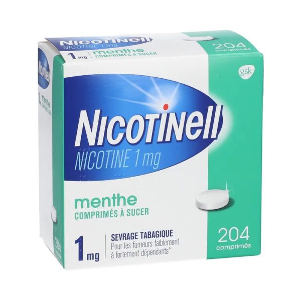Nicotinell 1 mg Menthe sevrage tabagique 204 comprimés à sucer