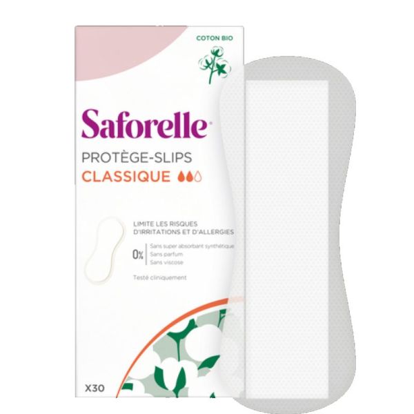 Saforelle Protège-slips flexibles & extra-fins 30 serviettes