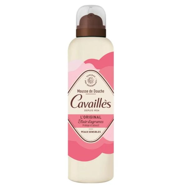 Cavailles surgras pro-régénérant mousse de douche elixir d'agrumes 200ml