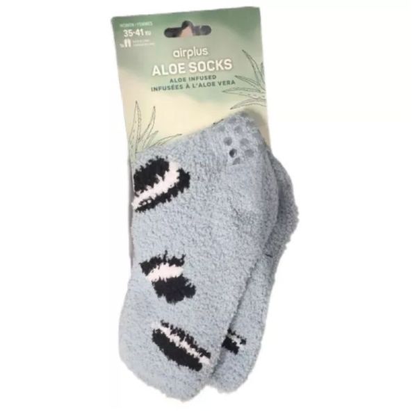 Airplus Aloe Cabin Socks Chaussettes Hydratantes Bleu Motif Cookies Pointure 35-41