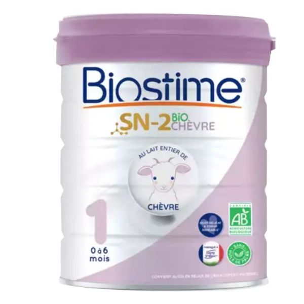 Biostime Lait Infantile SN-2 Chèvre 1er âge Bio 0 à 6 mois 800g
