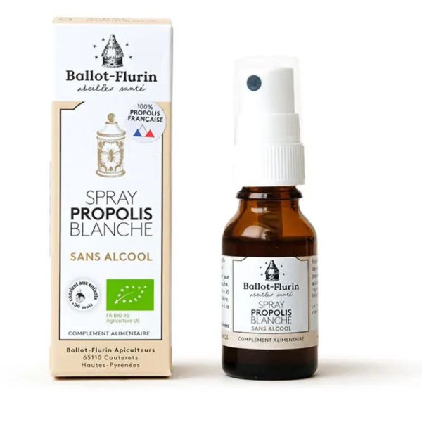 Ballot-Flurin spray propolis blanche sans alcool bio 15 ml