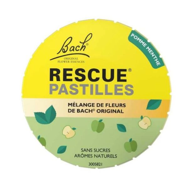 Bach Rescue pastilles saveur pomme menthe 50g