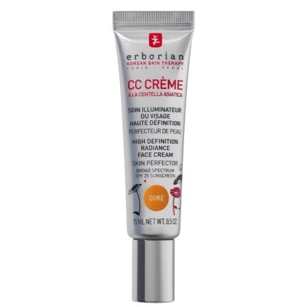 Erborian CC Crème Centella Asiatica soin illuminateur doré SPF25 15ml