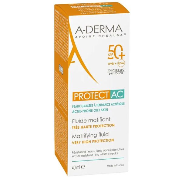 A-Derma Protect fluide matifiant très haute protection SPF50+ 40ml
