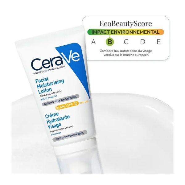 CeraVe crème hydratante visage jour SPF30 52ml