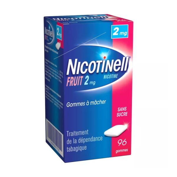 Nicotinell 2 mg Fruit 96 gommes à mâcher anti-tabac