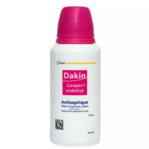 Cooper Dakin stabilisé antiseptique peau muqueuse plaies 125 ml