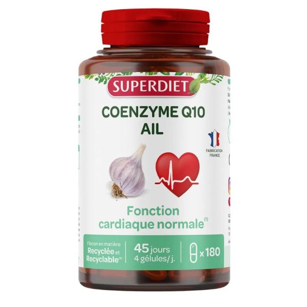 Superdiet Coenzyme Q 10-Ail 180 gélules