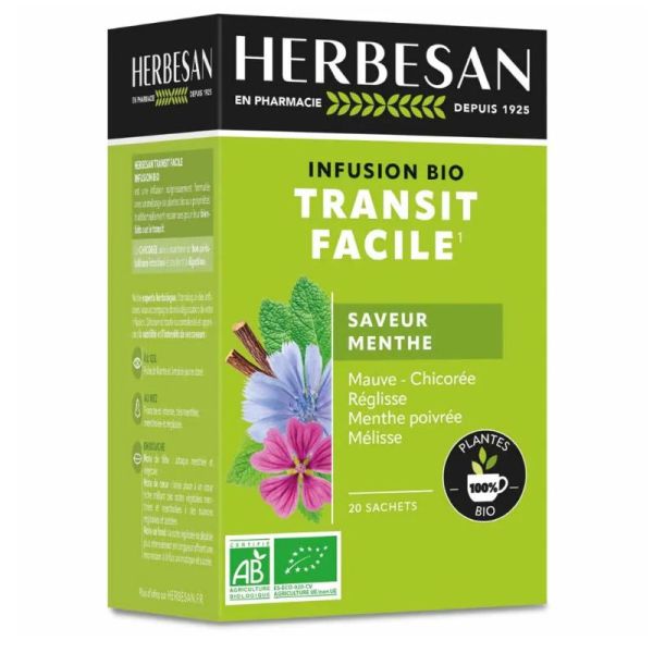 Herbesan Infusion Bio Transit Facile 20 Sachets
