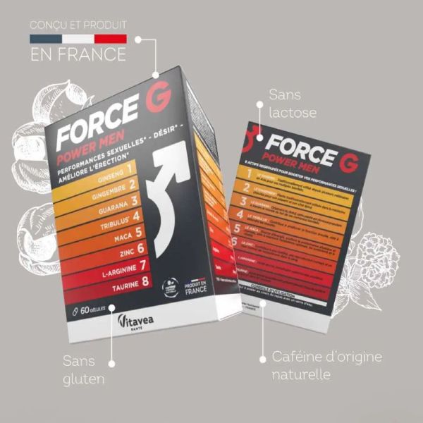 Vitavea Santé Force G Power Men performances sexuelles 60 gélules