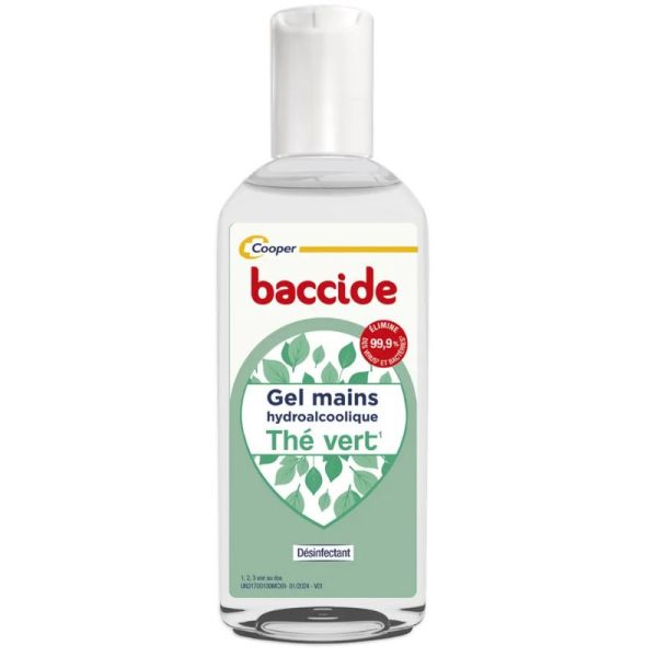 Baccide gel mains sésinfectant hydroalcoolique Thé Vert Peaux sensibles 30ml