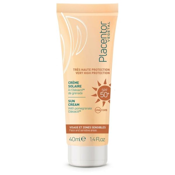 Placentor Végétal crème solaire visage et zones sensibles SPF50 40 ml