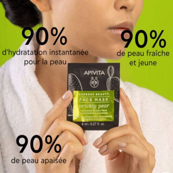 Apivita Express masque beauty visage hydratant et rafraîchissant à l'aloe 2 x 8ml