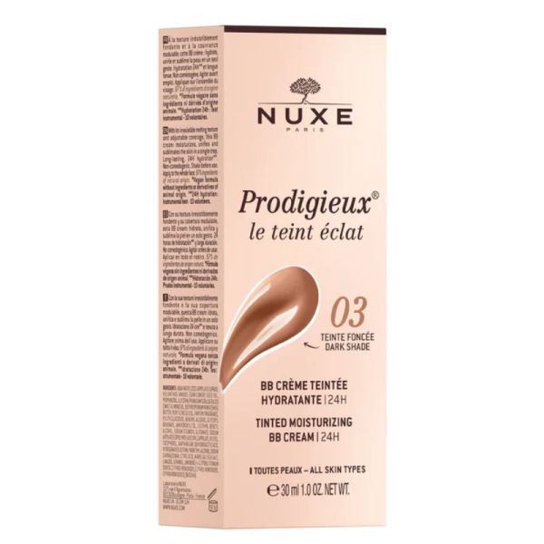 Nuxe Prodigieux BB crème teintée hydratante 03 teinte foncée 30ml