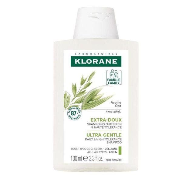 Klorane Lait d'avoine shampoing extra doux 100ml