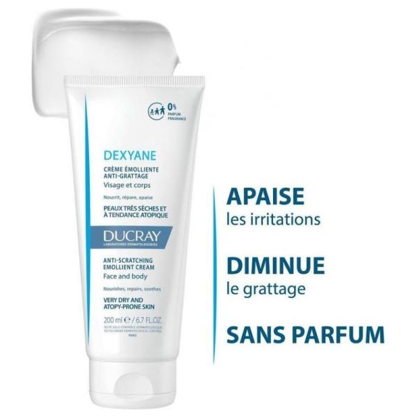 Ducray Dexyane crème émolliente anti-grattage 200ml