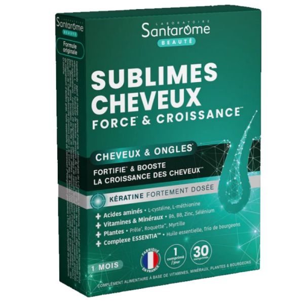 Santarome Sublimes Cheveux ongles force et croissance 30 comprimés