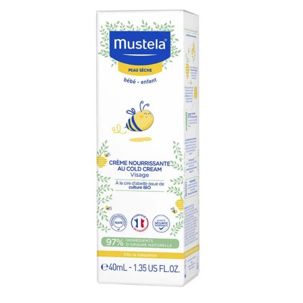 Mustela crème nourrissante au Cold Cream à la cire d'abeille BIO 40ml
