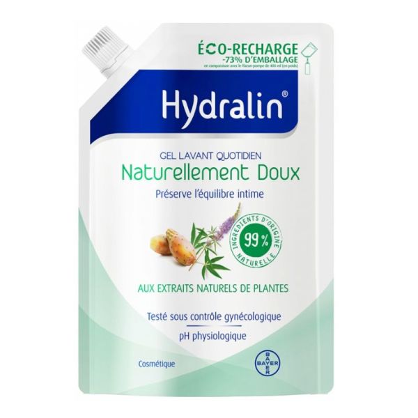 Hydralin Eco-recharge gel lavant quotidien naturellement doux 400ml