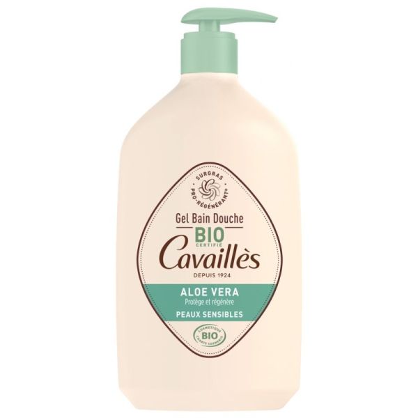 Cavaillès gel bain douche peaux sensibles aloe vera bio 1 litre
