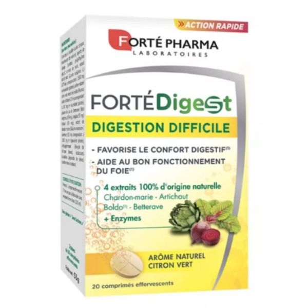 Forté Pharma Forté Digest digestion difficile 20 comprimés effervescents