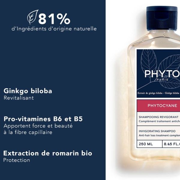 Phyro Phytocyane Femme shampoing revigorant 250ml